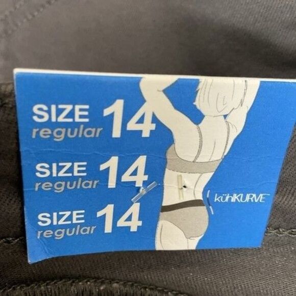 NWT Kuhl Wicking Gray Stretch Kontour Flat Front Skinny Pants Women Size 14 - Picture 3 of 15